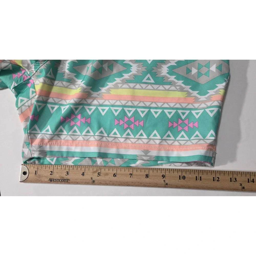 Chubbies‎ Mens Swim Trunks XL Teal Southwestern Geometric 5.5 Inch Inseam Shorts